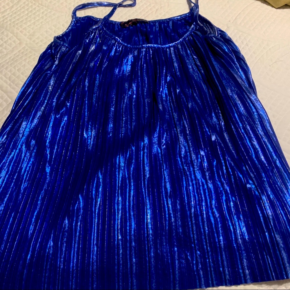 Metallic Blue Shimmery Top